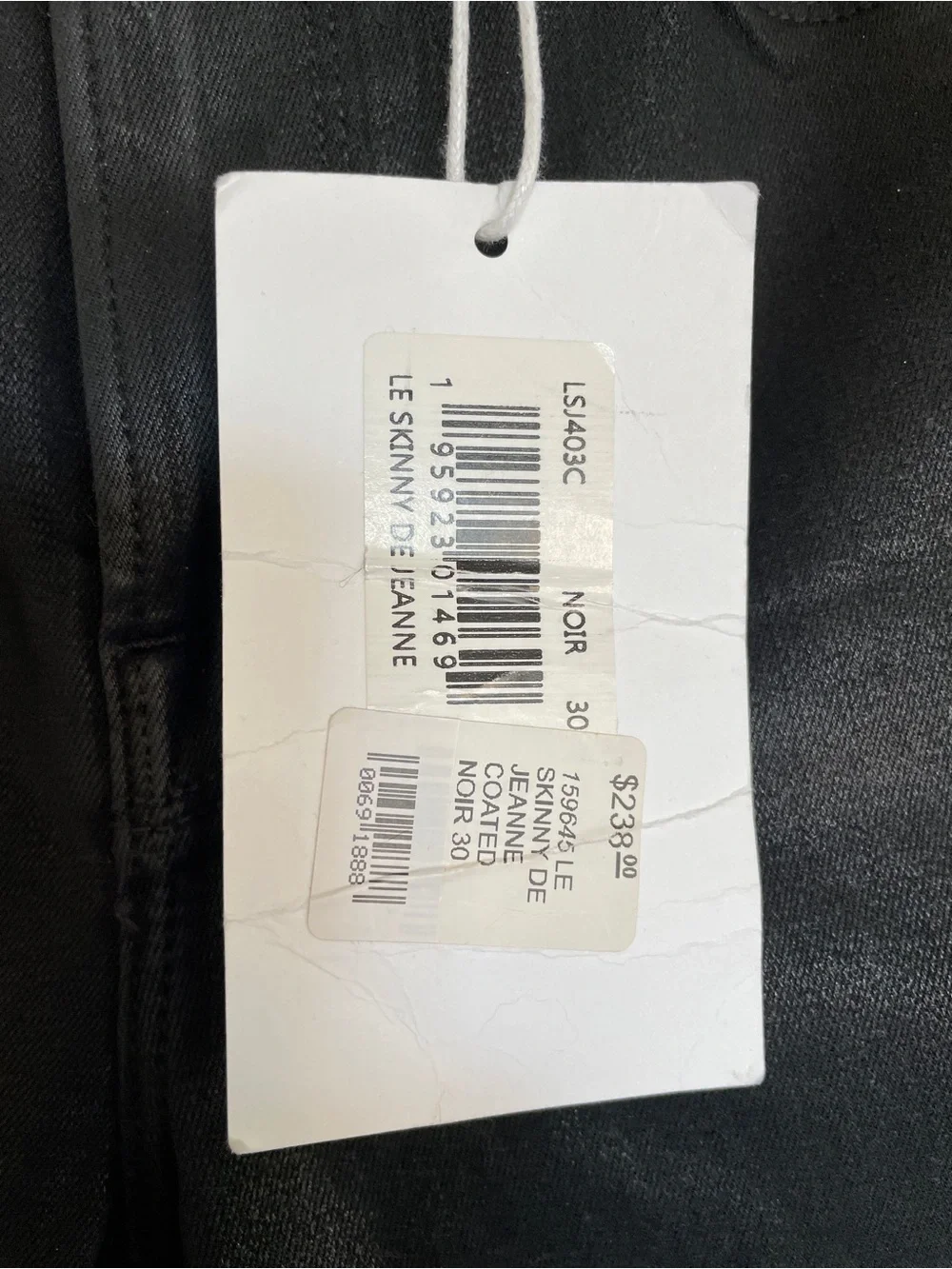 FRAME Le Skinny de Jeanne mid-rise skinny fit coated black size 30 - Picture 6 of 7